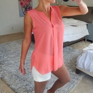 Coral Sleeveless Blouse -  NWT